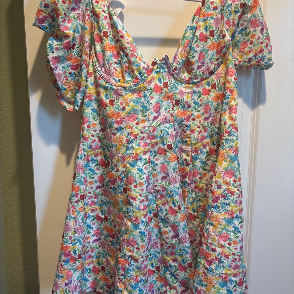 For Love And Lemons Colorful Floral Dress